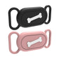 2Pcs Silicone Case Water-resistant Pet Collar Holder for Samsung Galaxy SmartTag2-Black and Pink