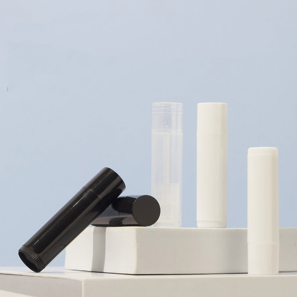 100 PCS Empty Lip Balm Tubes 5g Twist Up Plastic Lipstick Containers for Homemade Lip Gloss Lipstick