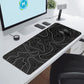 Keyboard Mouse Pad with Smooth Cloth Surface and Non-Slip Rubber Bottom for Office and Gaming Use-Black