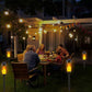 4Pcs Solar LED Tiki Torch with Flickering Flame Solar Outdoor Light