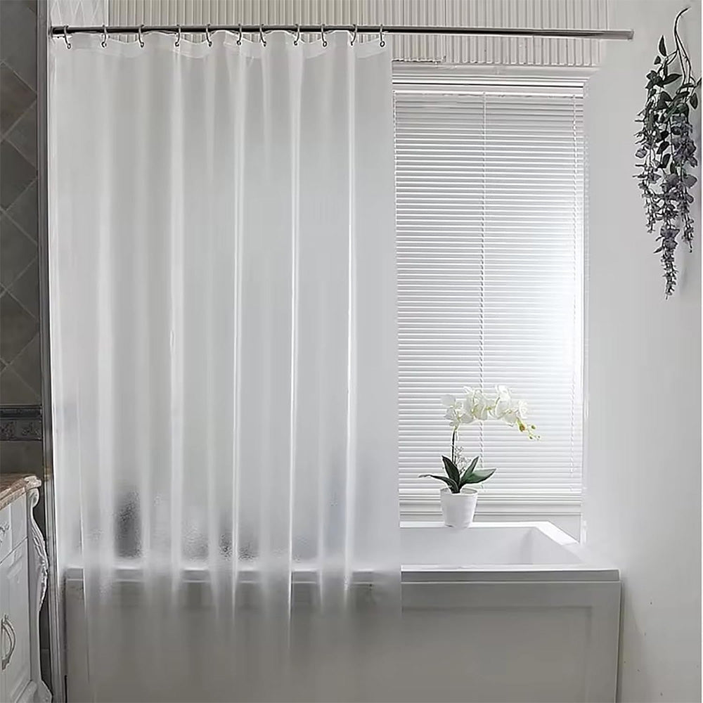 Shower Curtain PEVA Thickened Curtain Liner 180x180cm with Rustproof Grommets and Hooks