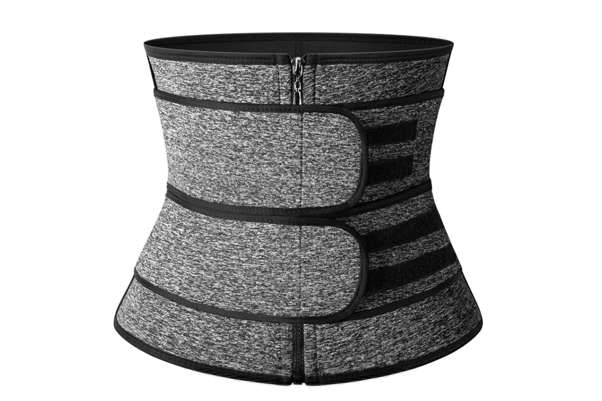 Sweat Waist Trainer for Women Sauna Sweat Belt Slim Body Shaper Corset-Grey