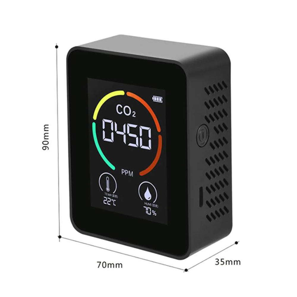3-in-1 CO2 Meter Temperature Humidity Air Quality Monitor Detector