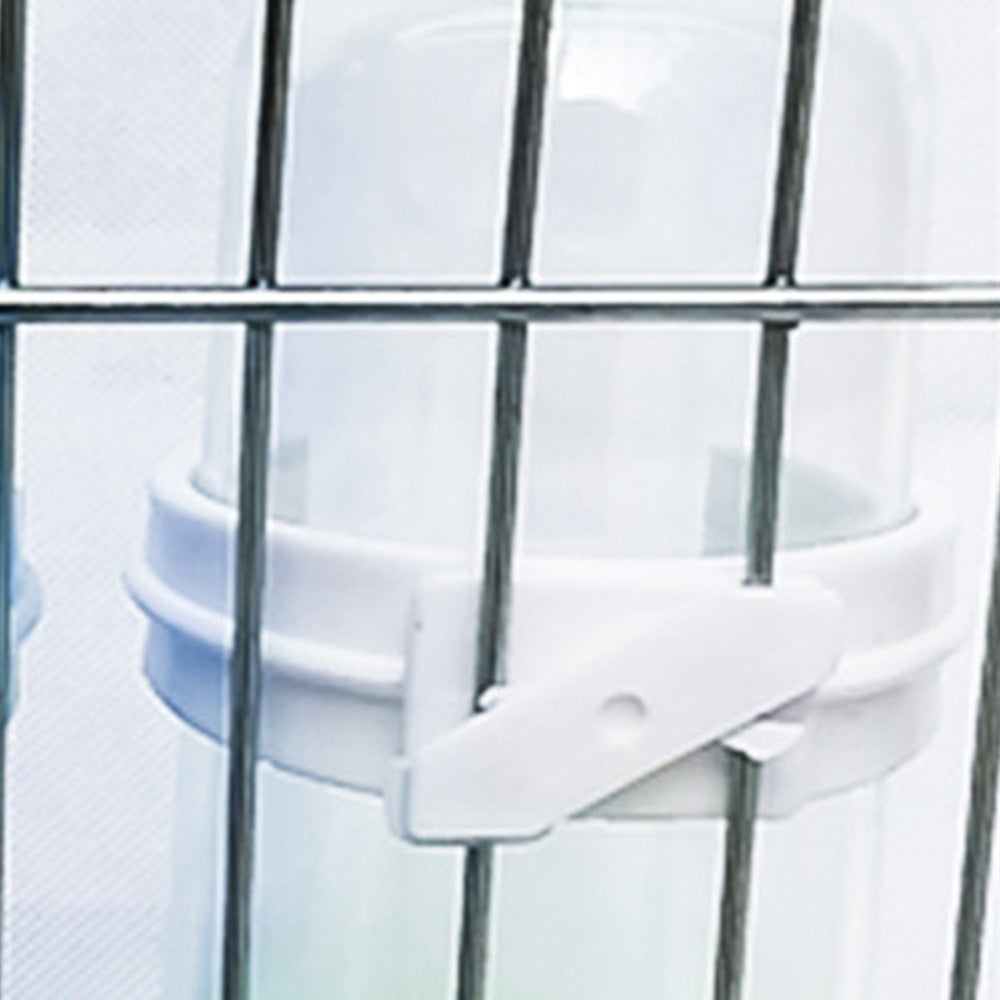 Bird Waterer Automatic Gravity Drinking Fountain for Cage with Anti Drowning Tray