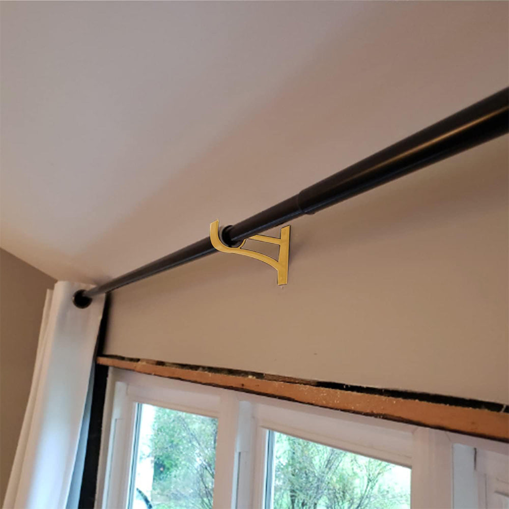 2 Pack Thickened Aluminum Alloy Curtain Rod Brackets for 28 to 32mm Rods