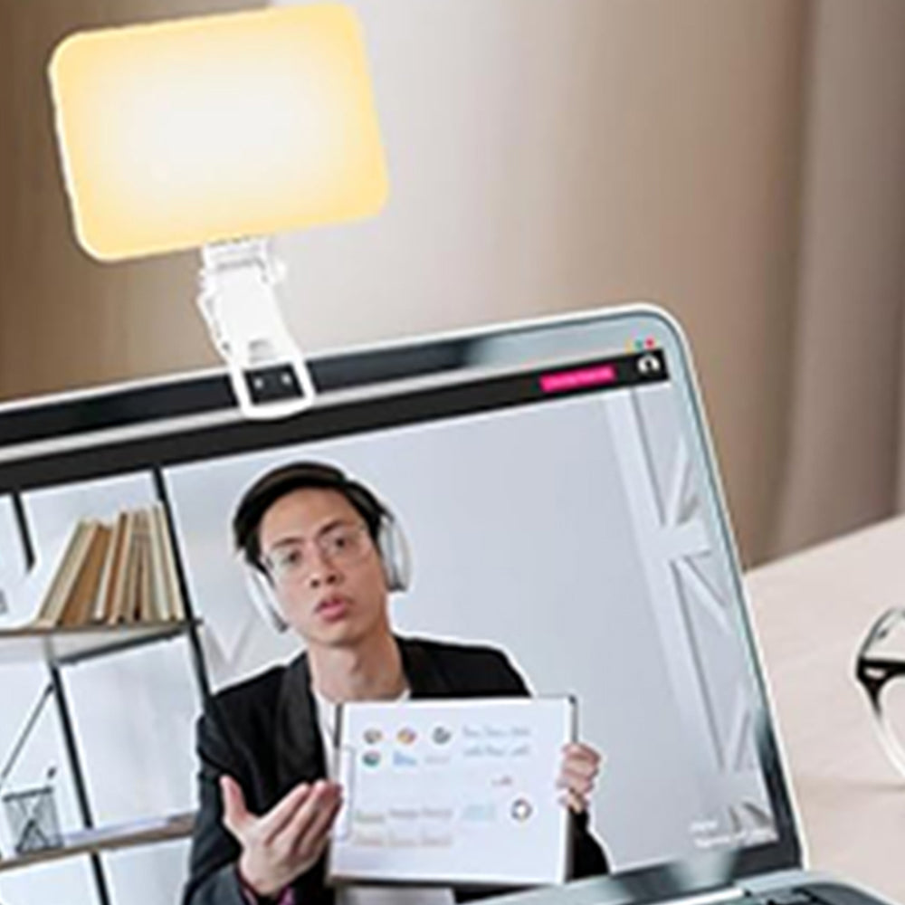 LED Portable Selfie Light with Clip and Hot Shoe Mount