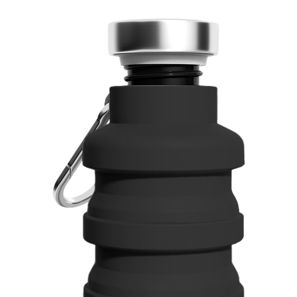 500ml Collapsible Silicone Water Bottle with Hanging Hole for Outdoor Office