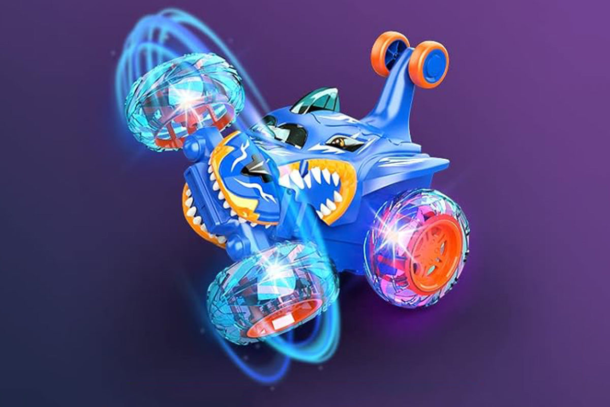 Remote Control Car 360-degree Rotating 4WD RC Stunt Twist Cars LED Lights