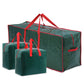 3pcs Large Christmas Tree Storage Bags PE Water-Resistant with Reinforced Handles and Zipper