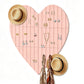 75x74cm Heart Shaped Felt Photo Message Display Board with Adhesive Dots