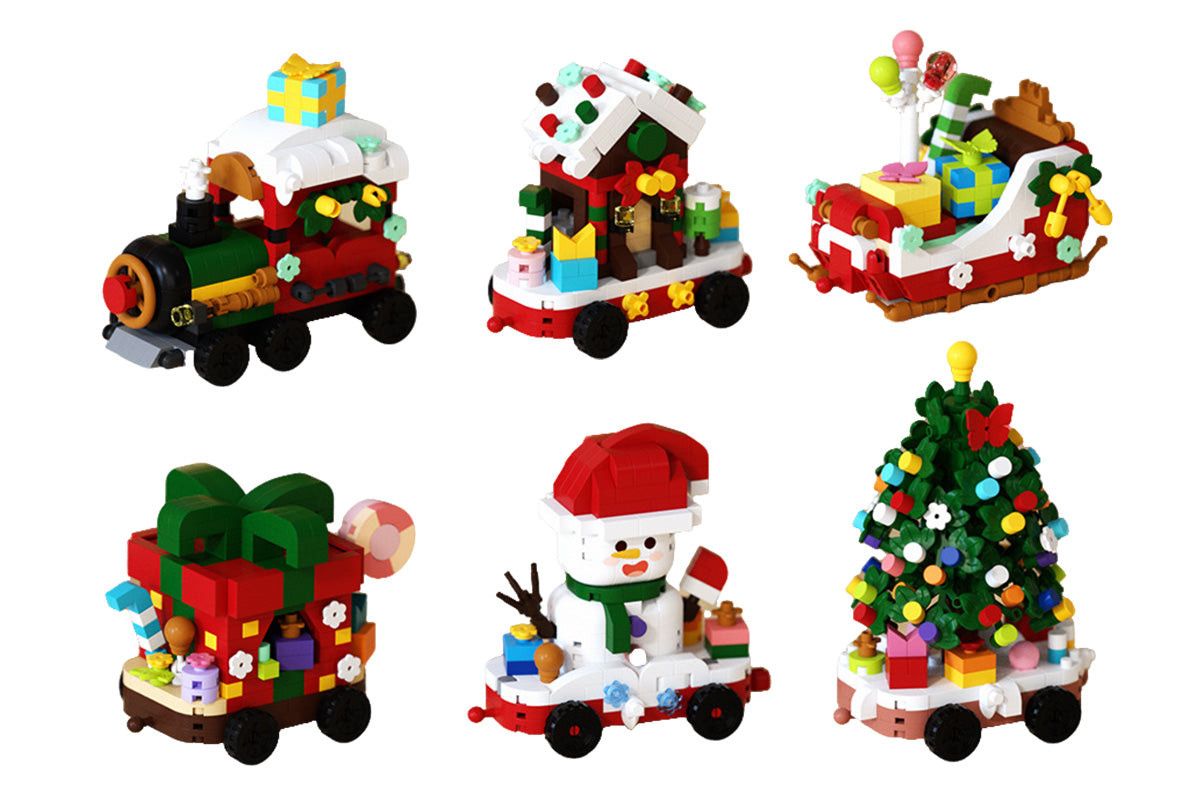 Christmas Building Blocks Set Xmas Building Figures DIY Stocking Stuffers