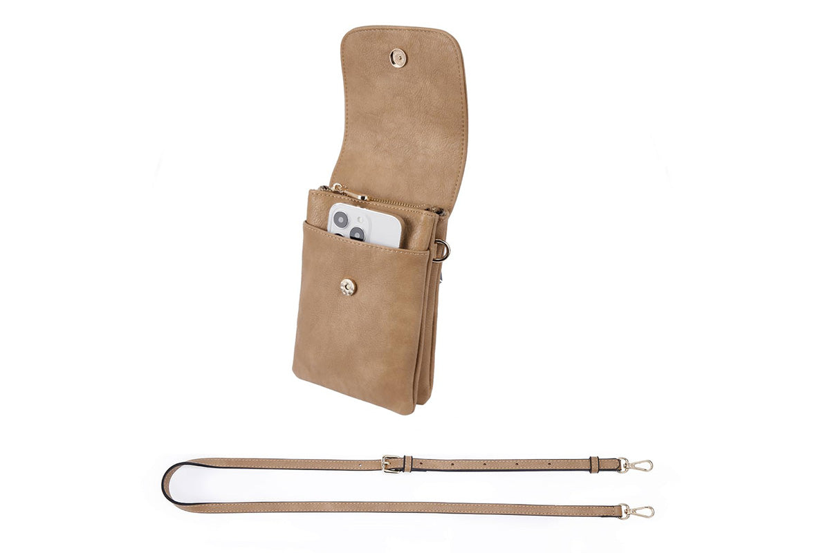 PU Leather Women Crossbody Bag Adjustable Strap Small Cell Phone Purse
