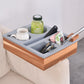 Handy Silicone Bamboo Couch Cup Snack Storage Tray with Rotatable Phone Holder
