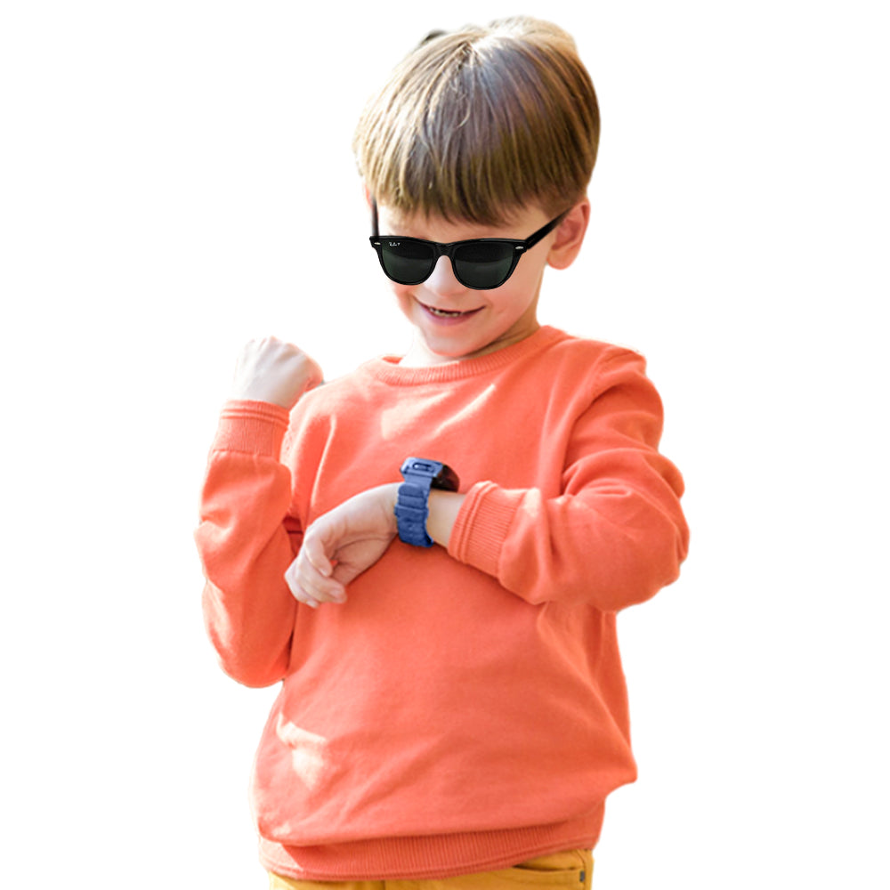 Kids Smart Watch Touch Screen Elastic Strap Smartwatch with Video Camera Pedometer