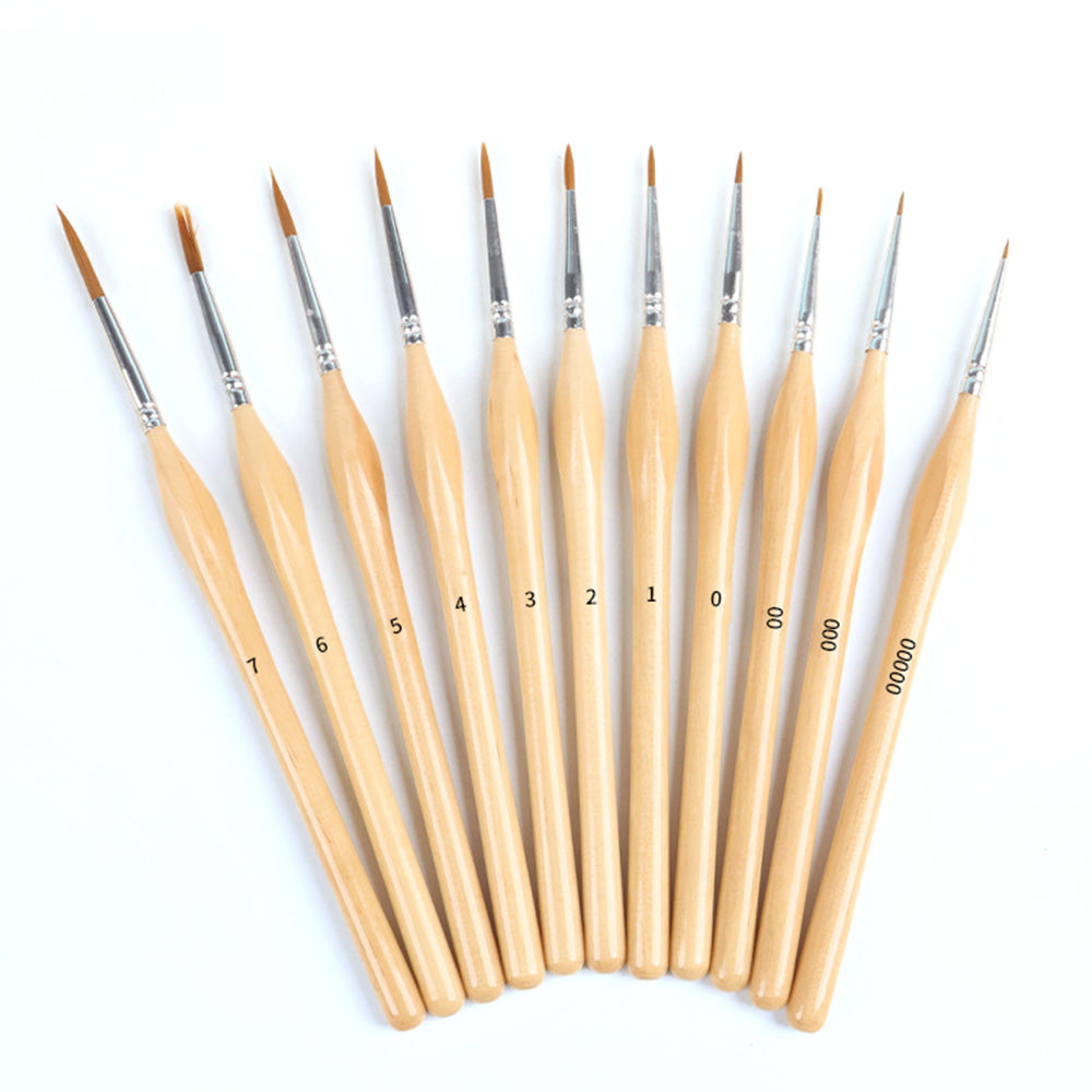 11 PCS Artist Paint Brush Set Detail Painting Brush for Watercolor Acrylic Oil