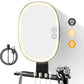 Bathroom Anti Fog Mirror with Lights Built In Shelf No Drilling Installation for Shower Room