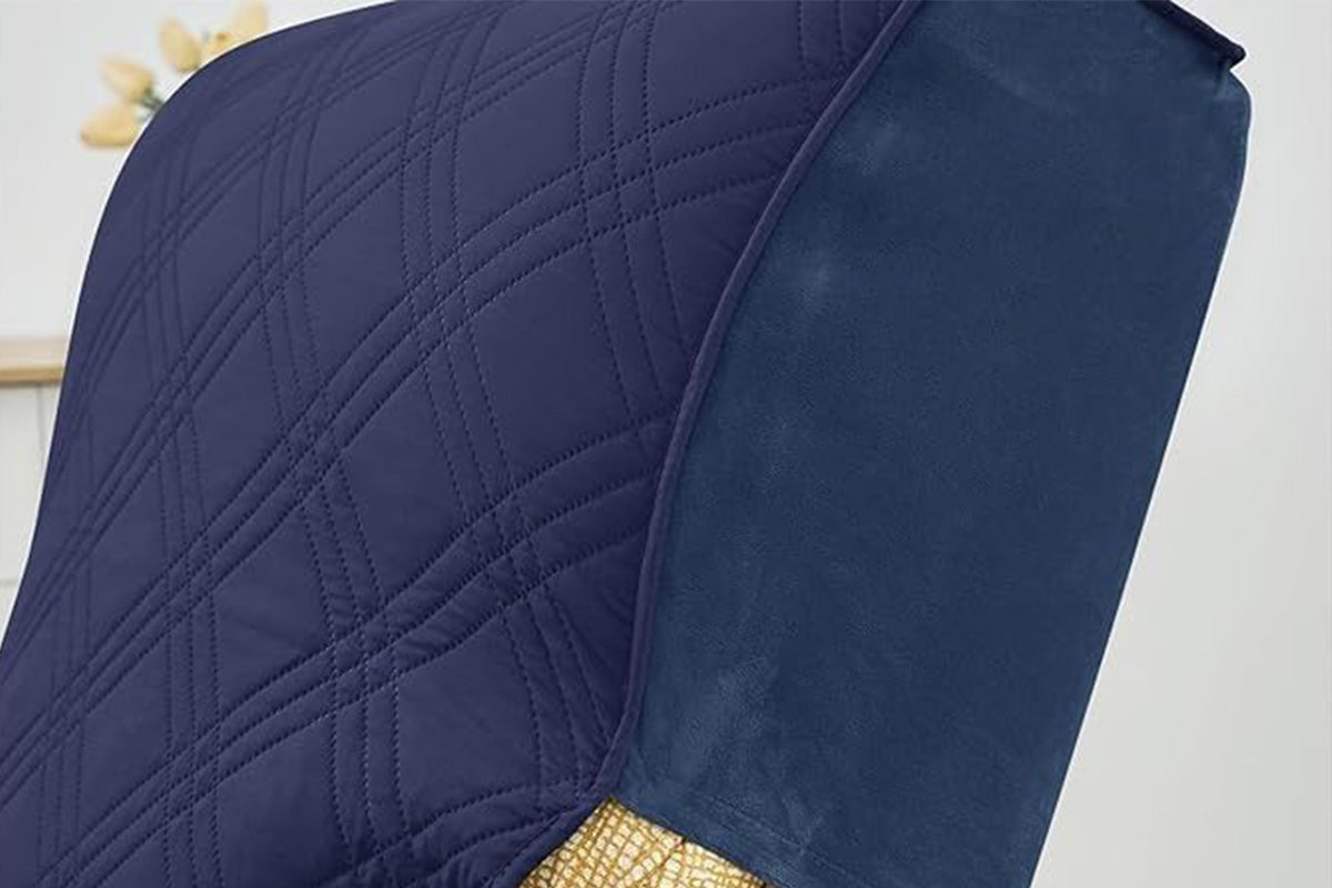 Water Resistant Quilted Recliner Chair Cover Anti-Slip Recliner Sofa Protector with Storage Pockets
