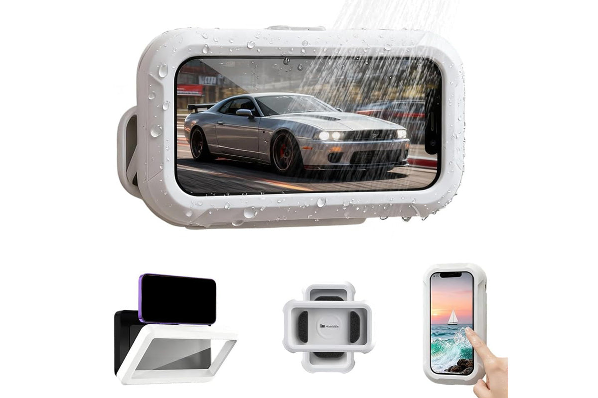 Waterproof Anti-Fog Rotating Shower Phone Holder for Bathroom Smartphone Case