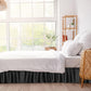 2Pcs Wrap Around Dust Ruffles Bed Skirt with Adjustable Elastic Belt