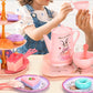 Pretend Play Tea Party Set with Dessert and Carrying Case for Role Play