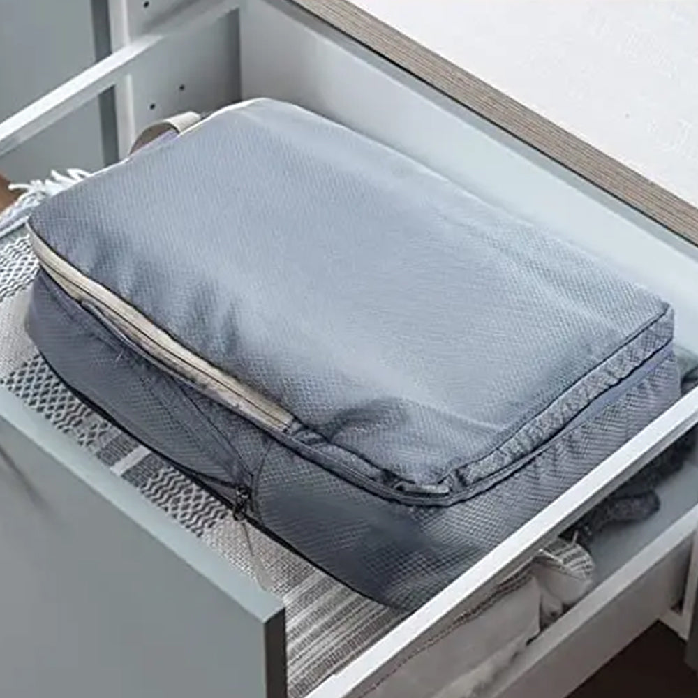 6Pcs Travel Luggage Compression Packing Cubes Storage Bag
