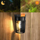 2Pcs Solar Fence Light Water-resistant Outdoor Wall Lamp