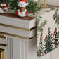 Linen Christmas Table Runner Long Farmhouse Holiday Home Kitchen Table Decorations