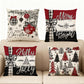 Set of 4 Christmas Pillow Covers Decorative Throw Pillow Covers for Sofa