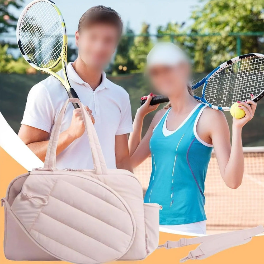 Womens Tennis Gym Bag Sports Tote Fits Two Rackets with Shoe Compartment