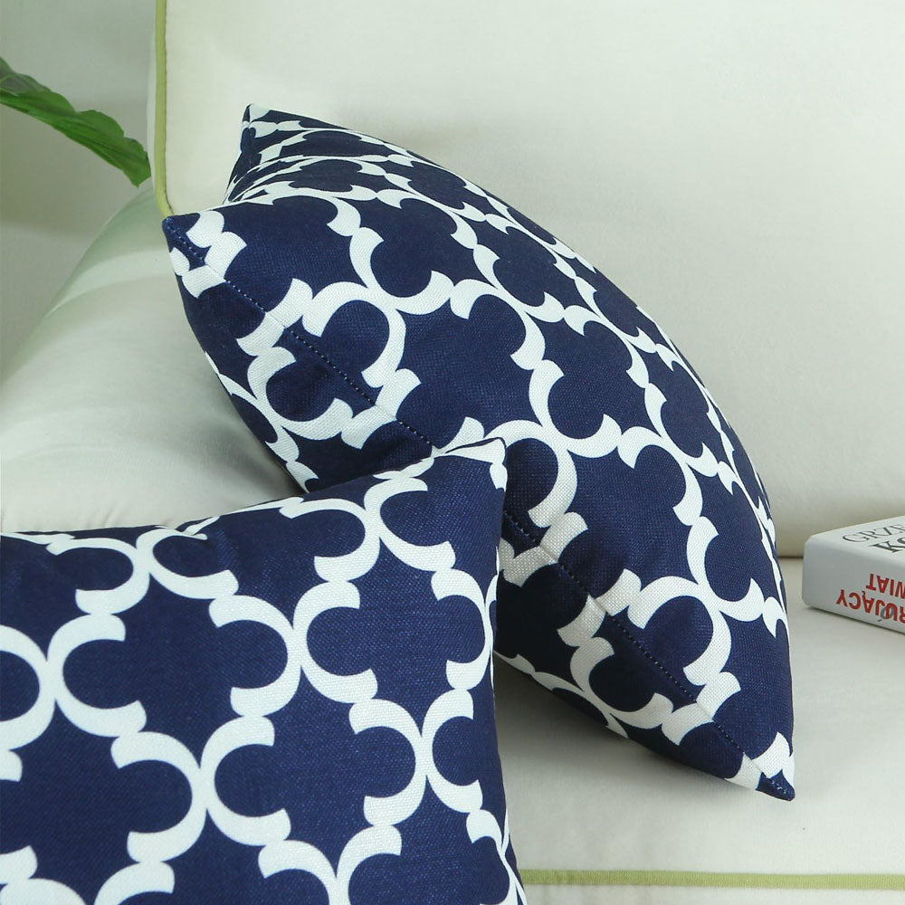 2Pcs 45X45cm Throw Pillow Cover Geometric Printed Throw Sofa Cushion Cases
