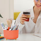 360 Degree Rotating Desk Pen Organizer with 5 Compartments