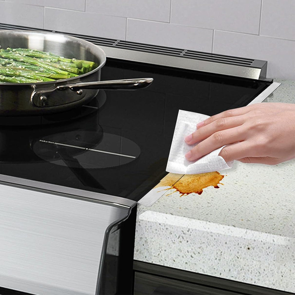 4Pcs Stainless Steel Adjustable Stove Counter Gap Filler Covers for Kitchen
