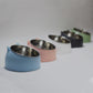 Slanted Stainless Steel Pet Feeder Bowl