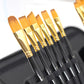 15Pcs Artist Watercolour Oil Paint Brushes Set with Sponge and Scraper