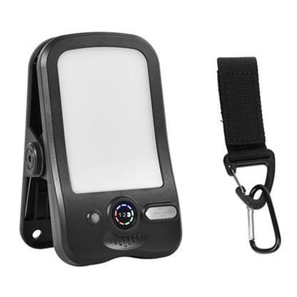 USB Solar Dual Charging Camping Clip Light with 60 LEDs 3 Dimming Modes Power Display