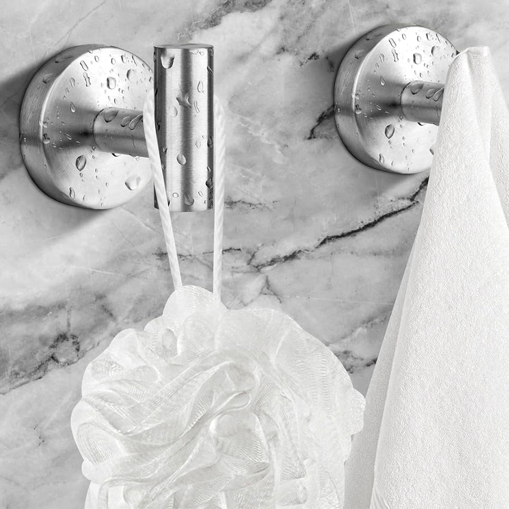 4Pcs Stainless Steel Wall Mounted Bathroom Towel Robe Hook