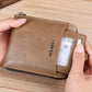 Men RFID Blocking PU Zipper Bifold Wallet Credit Card ID Holder