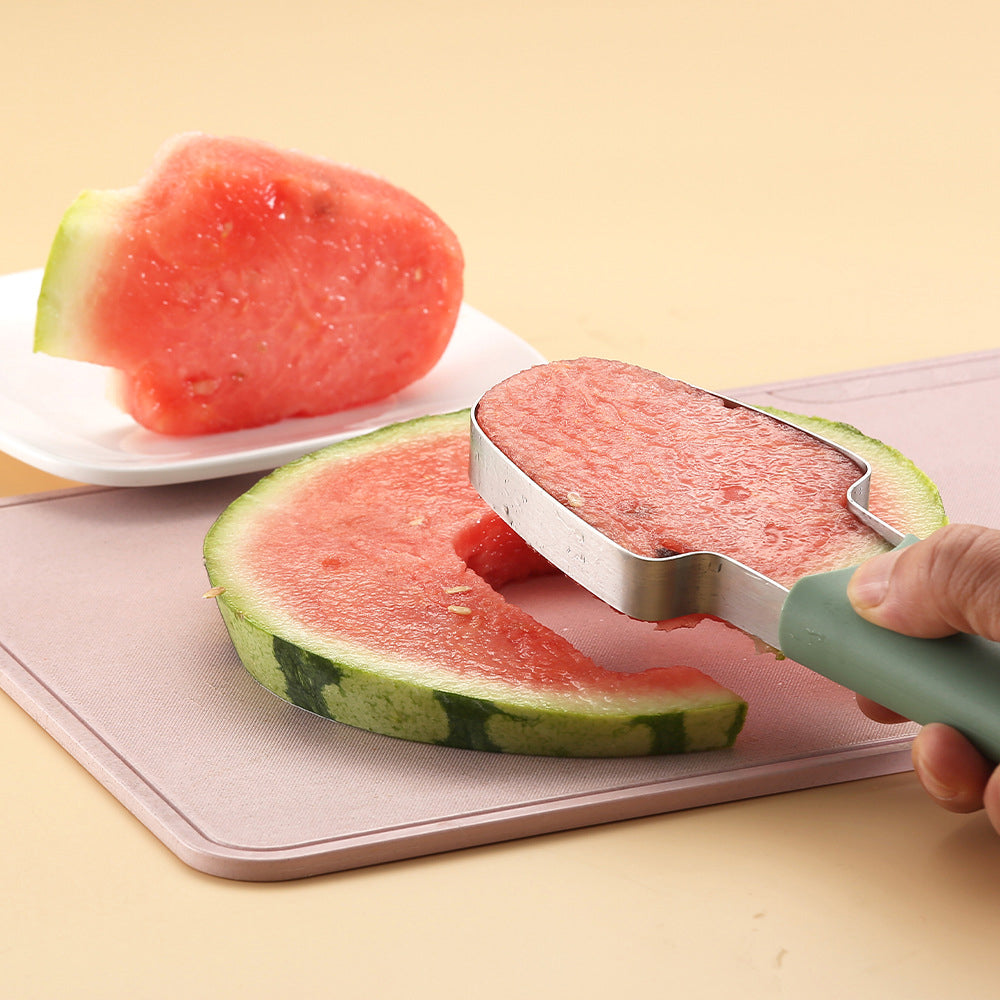 2Pcs 3-in-1 Stainless Steel Watermelon Fork Slicer
