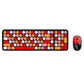 Colorful Round Key Computer Wireless Keyboard and Mouse Combo