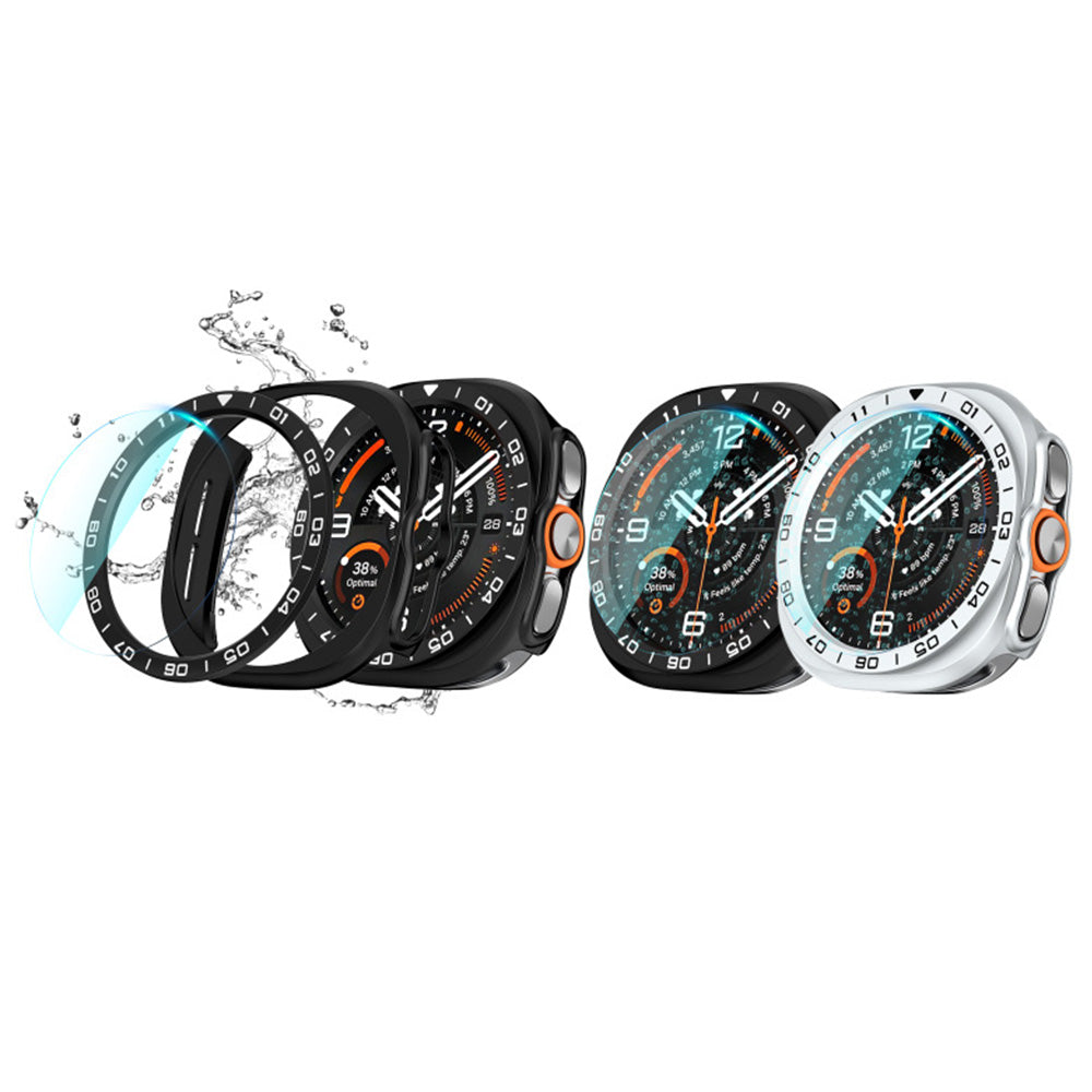 3 in 1 Screen Protector for Samsung Galaxy Watch Ultra 2 47mm with Protector and Bezel Ring