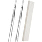 2 Pack 30cm BBQ Tongs Stainless Steel Round and Straight Head for Grilling Cooking