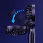 Handheld Fan With LED Display Foldable Hanging Neck Fan Rechargeable Portable Fan