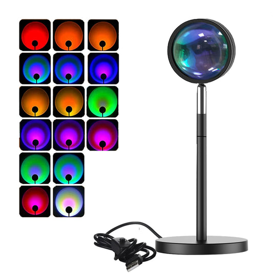 Sunset Lamp Projector with APP and Remote Control for Bedroom-RGB Straight Tube