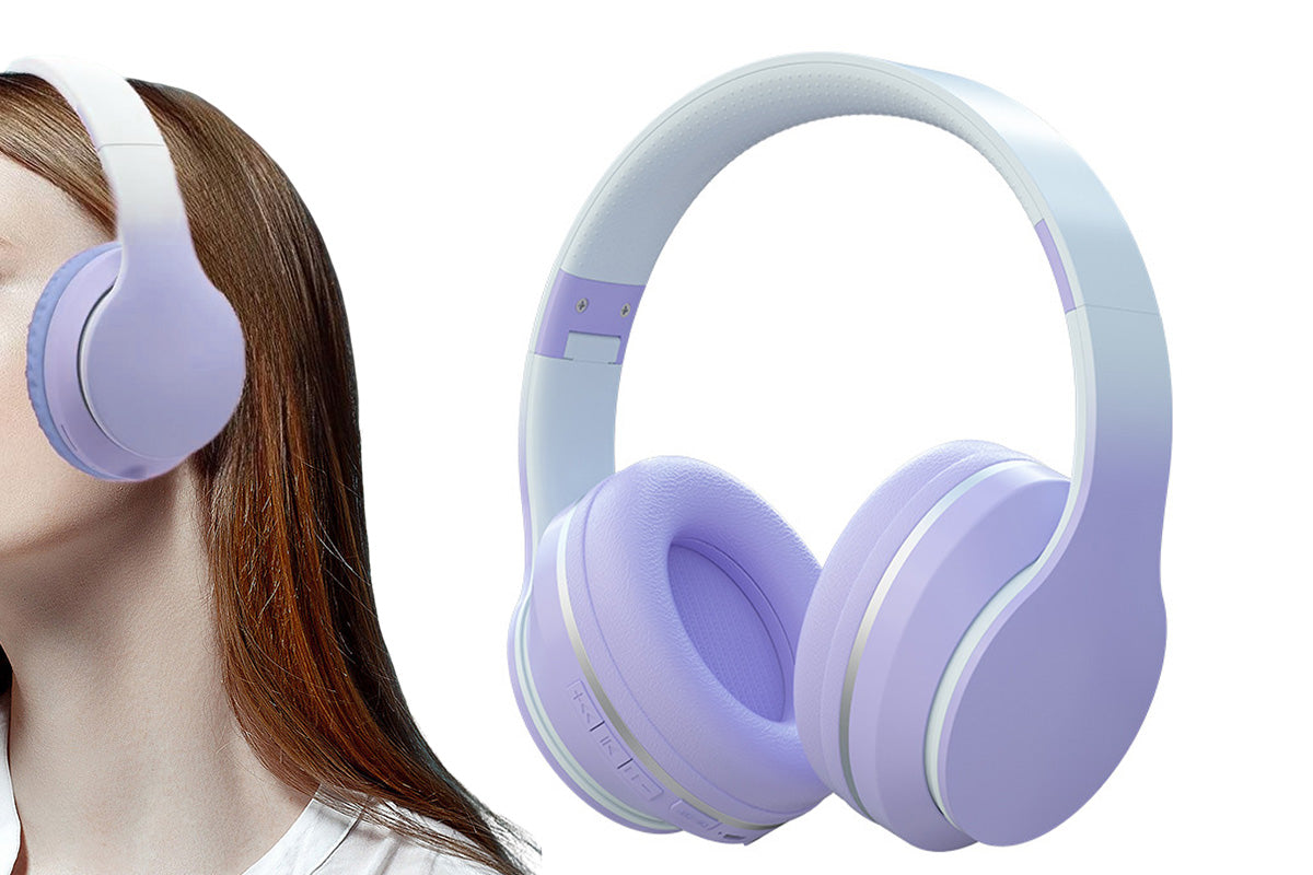 Foldable Wireless Headphones Over Ear Bluetooth Headset with Mic