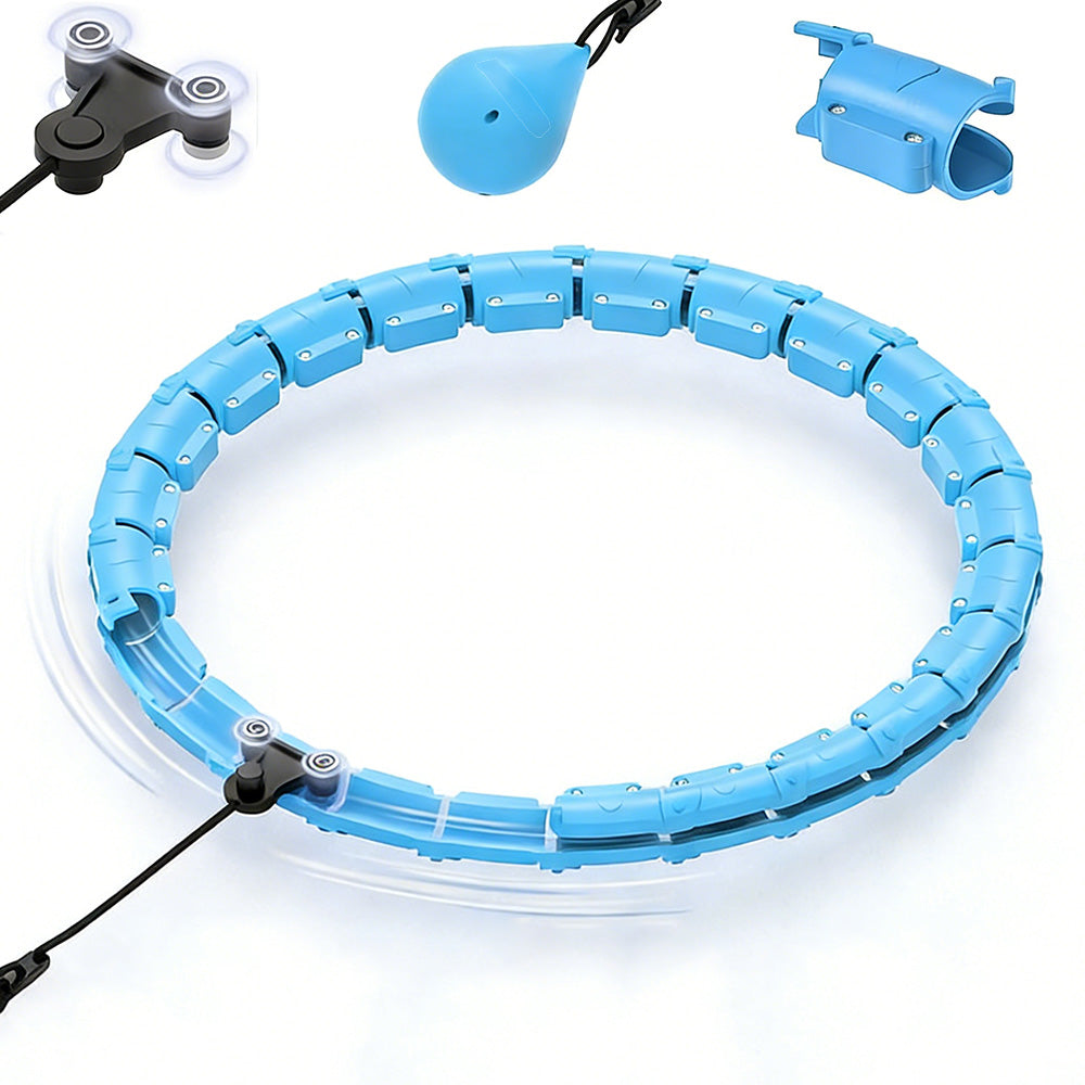 32 Section Weighted Hoola Hoop Adult Smart Hula Thin Waist Fitness Weight with Rollers