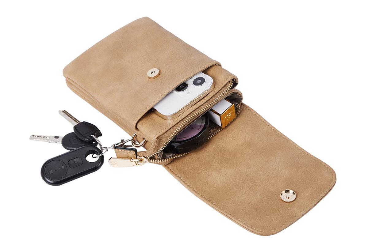 PU Leather Women Crossbody Bag Adjustable Strap Small Cell Phone Purse