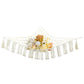 Tassels Boho Plush Toy Hammock with String Light Hanging Storage Net