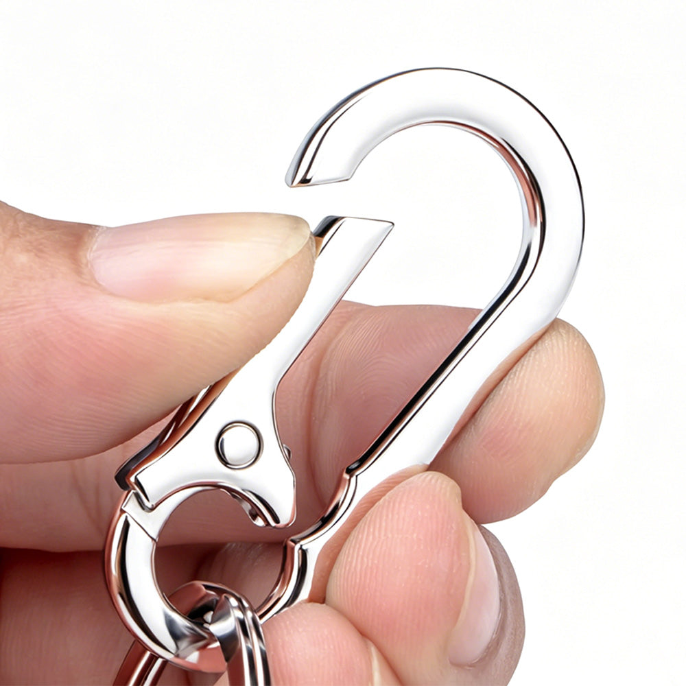 4 Pcs Metal Keychain Key Ring Clip Holder for Home Car Keys and Bags