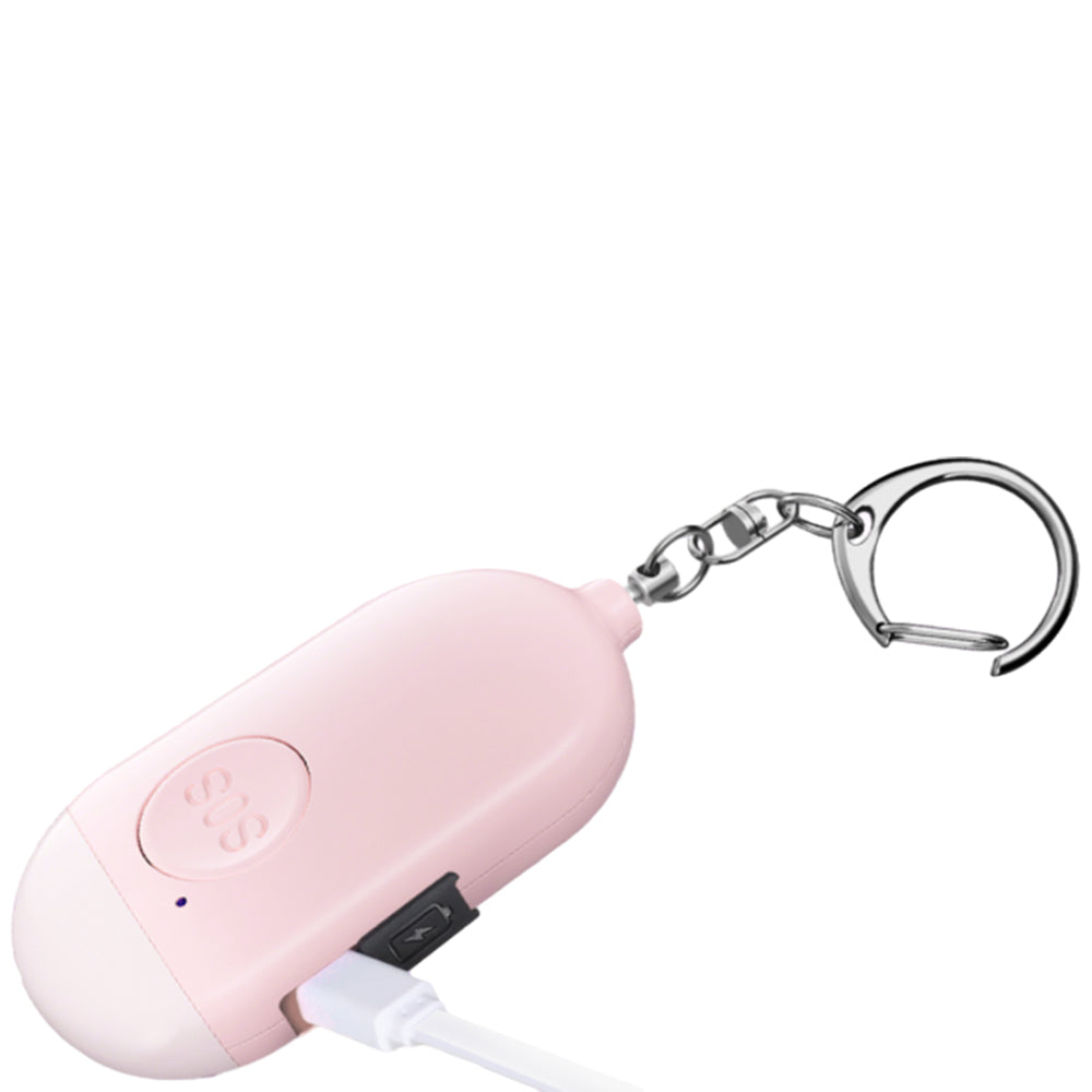 Rechargeable Personal Security Alarm Keychain With LED 130dB Self-Defense Alarm