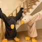 Cartoon Goose Hoodie Blanket Oversized Fleece Onesie for Sleep Lounging and Party-Style 2
